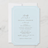 Zacht blauw | Elegant klassiek Vrijgezellenfeest Kaart (Voorkant)