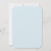 Zacht blauw | Elegant klassiek Vrijgezellenfeest Kaart (Achterkant)