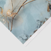 Zacht Blauw en Goud Blad Weefselpapier Tissuepapier (Detail)