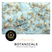 Zacht Blauw en Goud Blad Weefselpapier Tissuepapier