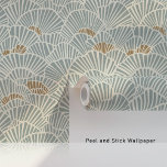 Zacht Blauw en Goud Ventilator Shell Art Deco Behang<br><div class="desc">Verbeter uw interieur met deze prachtige Soft Blue en Gold Fan Shell Art Deco Wallpaper. Dit verfijnde ontwerp heeft een ingewikkeld patroon van waaiervormige schelpen, mengtinten van zacht blauw, lichtgrijs, ivoor en goud. Geïnspireerd door de elegantie van het Art Deco-tijdperk, brengt dit behang een vleugje charme en moderne verfijning in...</div>