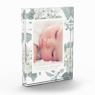 Zacht blauw en grijs Floral Lijst van het Blok va