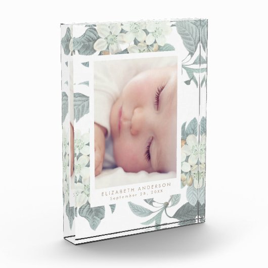 Zacht blauw en grijs  Floral Lijst van het Blok va (Links)