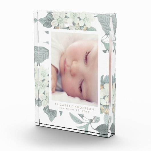 Zacht blauw en grijs  Floral Lijst van het Blok va (Rechts)