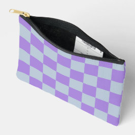 Zacht blauw en lavendel geruit etui