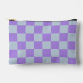 Zacht blauw en lavendel geruit etui (Voorkant)