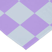 Zacht blauw en lavendel geruit lange tafelloper (Hoek)