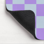 Zacht blauw en lavendel geruit muismat (Hoek)