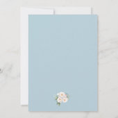 Zacht Blauw en Roze Bloemen Script BRUILOFT Save The Date (Achterkant)
