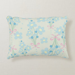 Zacht blauw en roze harmonie accent kussen