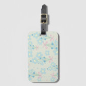 Zacht blauw en roze harmonie bagagelabel (Voorkant (verticaal))