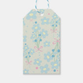 Zacht blauw en roze harmonie cadeaulabel (Voorkant)