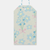 Zacht blauw en roze harmonie cadeaulabel (Achterkant)