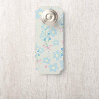 Zacht blauw en roze harmonie deurhanger