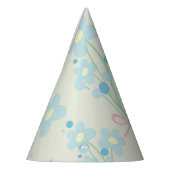 Zacht blauw en roze harmonie feesthoedjes (Links)