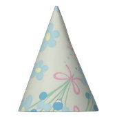 Zacht blauw en roze harmonie feesthoedjes (Rechts)