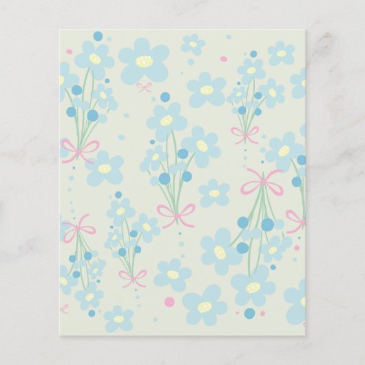 Zacht blauw en roze harmonie flyer (Voorkant)