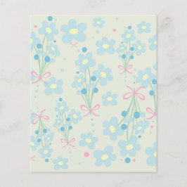 Zacht blauw en roze harmonie flyer