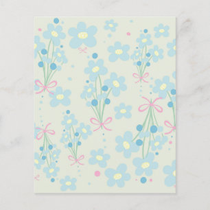 Zacht blauw en roze harmonie flyer