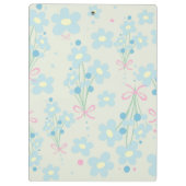 Zacht blauw en roze harmonie klembord (Achterkant)