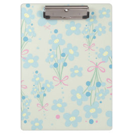 Zacht blauw en roze harmonie klembord