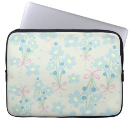 Zacht blauw en roze harmonie laptop sleeve