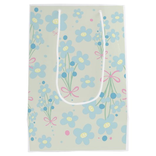 Zacht blauw en roze harmonie medium cadeauzakje (Achterkant)