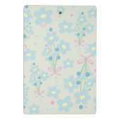 Zacht blauw en roze harmonie mini klembord (Achterkant)