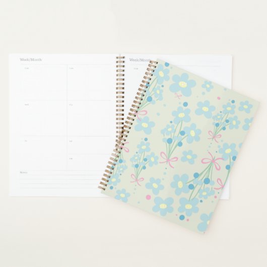 Zacht blauw en roze harmonie planner (Display)