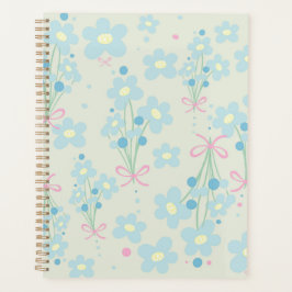 Zacht blauw en roze harmonie planner