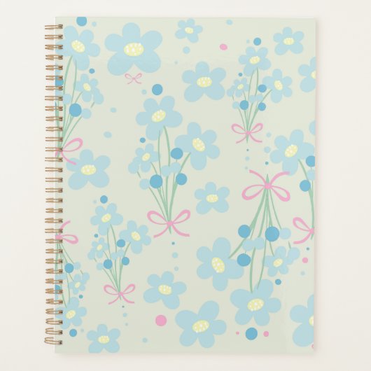 Zacht blauw en roze harmonie planner (Voorkant)