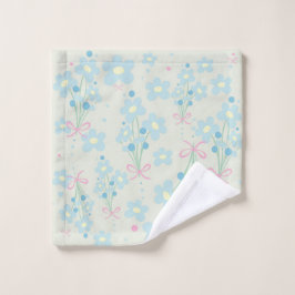 Zacht blauw en roze harmonie washandje