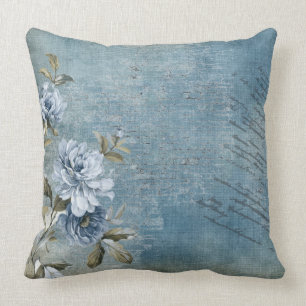 Zacht blauw en Rozen Sierkussen