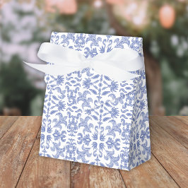 Zacht Blauw en Wit Patterned Bedankdoosjes