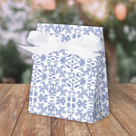 Zacht Blauw en Wit  Patterned Bedankdoosjes