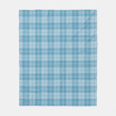 Zacht Blauw en Wit Plaid Fleece Deken (Voorkant)