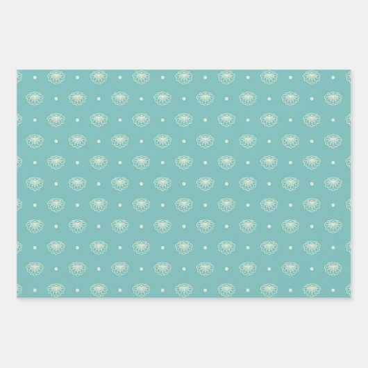 Zacht Blauw en Wit Speciale Gelegenheid Inpakpapier Vel (Voorkant)