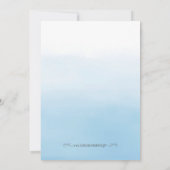 Zacht blauw en zilver Baby shower Kaart (Achterkant)
