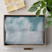 Zacht Blauw  Floral Roos Tissuepapier (Geschenk)