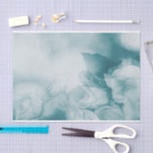 Zacht Blauw  Floral Roos Tissuepapier (Craft)