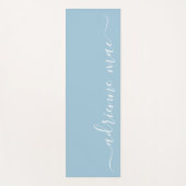 Zacht blauw gepersonaliseerde naam omkeerbaar yogamat (Voorkant)