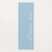 Zacht blauw gepersonaliseerde naam omkeerbaar yogamat (Achterkant)