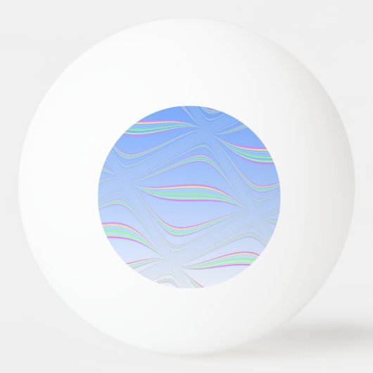 Zacht Blauw Golf Ontwerp Pingpongbal (Voorkant)