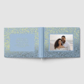 Zacht Blauw Gouden Folie Wedding Guestbooks Beach Gastenboek (Volledig)