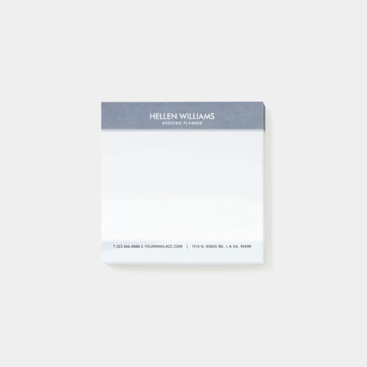 Zacht blauw-grijs Abstract landschap Post-it® Notes (Voorkant)