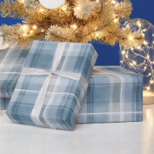 Zacht Blauw Grijs Kustmist Plaid Patroon