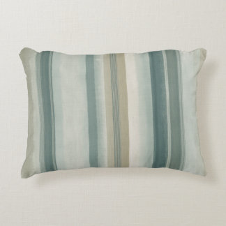 Zacht Blauw Groen Licht Teal Beige Verweerde Stree Accent Kussen