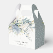 Zacht Blauw Groen Succulent Bloemen Botanische Bru Bedankdoosjes (Achterkant)