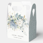 Zacht Blauw Groen Succulent Bloemen Botanische Bru Bedankdoosjes (Geopend)