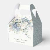 Zacht Blauw Groen Succulent Bloemen Botanische Bru Bedankdoosjes (Voorkant Zijde)